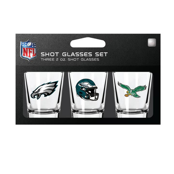 Philadelphia Eagles 3-Pack Shot Glass Set