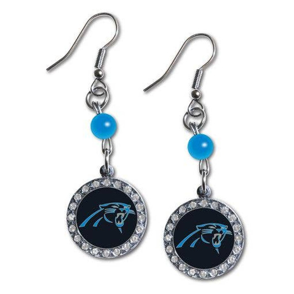 Carolina PanthersRhinestone Dangle Earrings