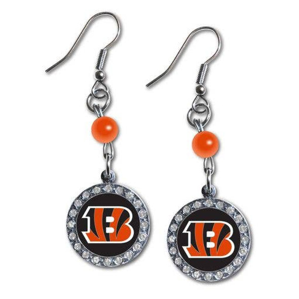 Cincinnati BengalsRhinestone Dangle Earrings