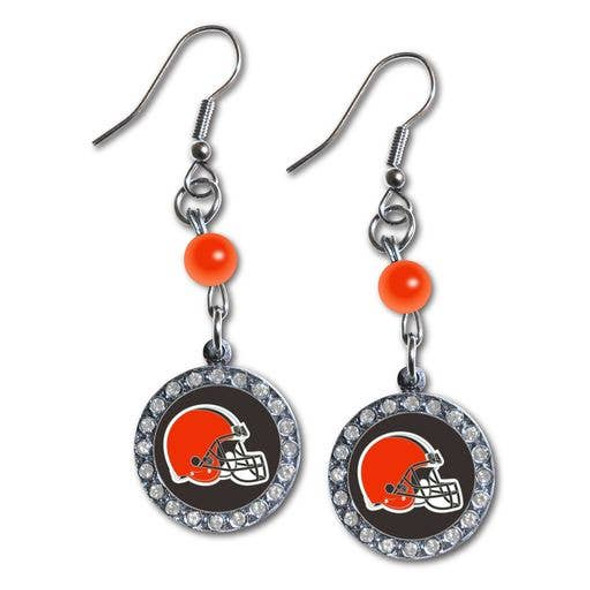 Cleveland BrownsRhinestone Dangle Earrings
