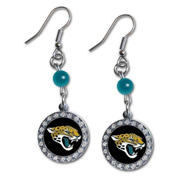 Jacksonville JaguarsRhinestone Dangle Earrings