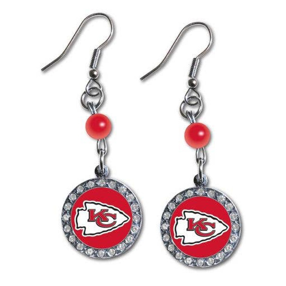 Kansas City ChiefsRhinestone Dangle Earrings