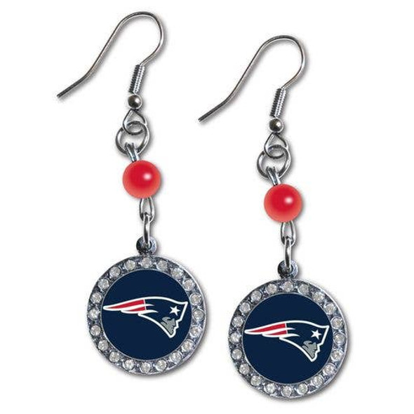 New England PatriotsRhinestone Dangle Earrings