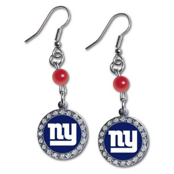 New York GiantsRhinestone Dangle Earrings