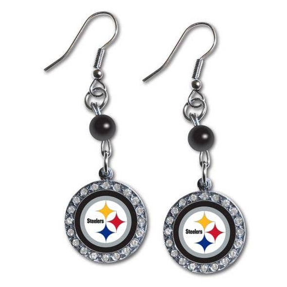 Pittsburgh SteelersRhinestone Dangle Earrings