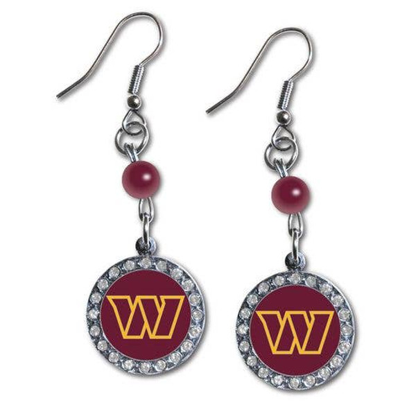Washington CommandersRhinestone Dangle Earrings