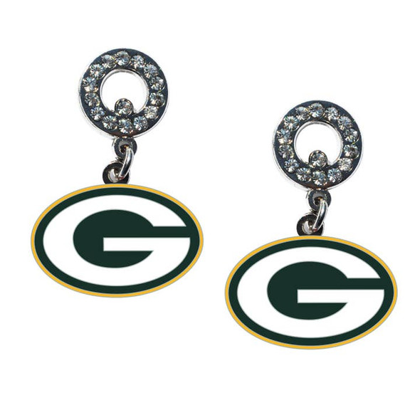Green Bay Packers Rhinestone  Earrings