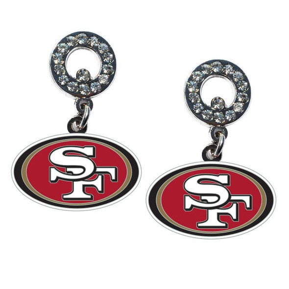San Francisco 49ers Rhinestone  Earrings