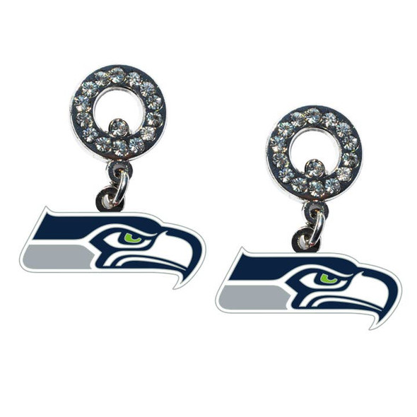 Seattle Seahawks Rhinestone  Earrings