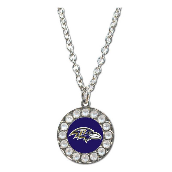 Baltimore Ravens Rhinestone Necklace