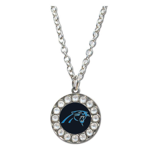 Carolina Panthers Rhinestone Necklace