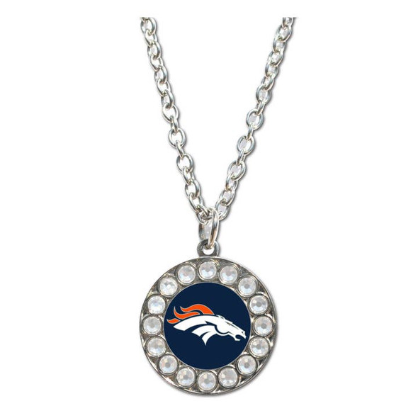 Denver Broncos Rhinestone Necklace