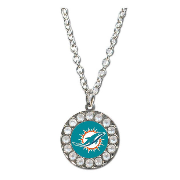 Miami Dolphins Rhinestone Necklace