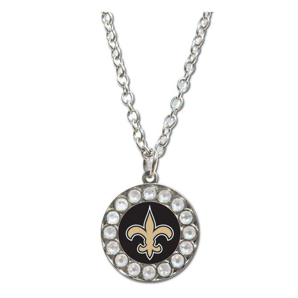 New Orleans Saints Rhinestone Necklace