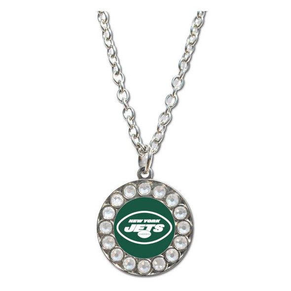New York Jets Rhinestone Necklace
