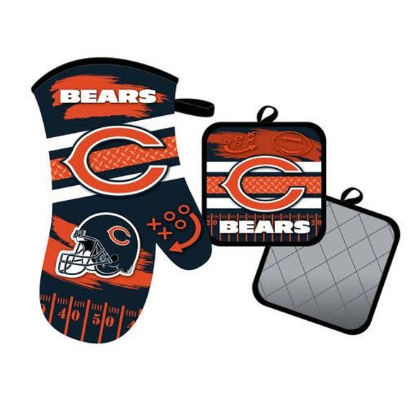 Chicago Bears Oven Mitt and Pot Holder