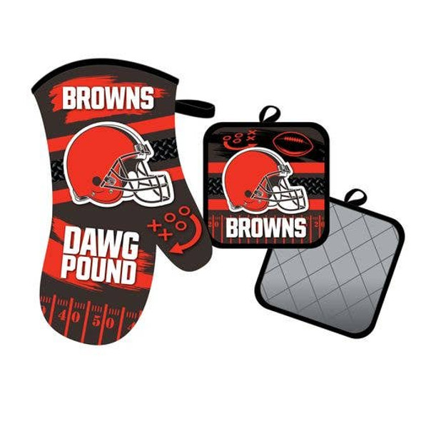 Cleveland Browns Oven Mitt and Pot Holder