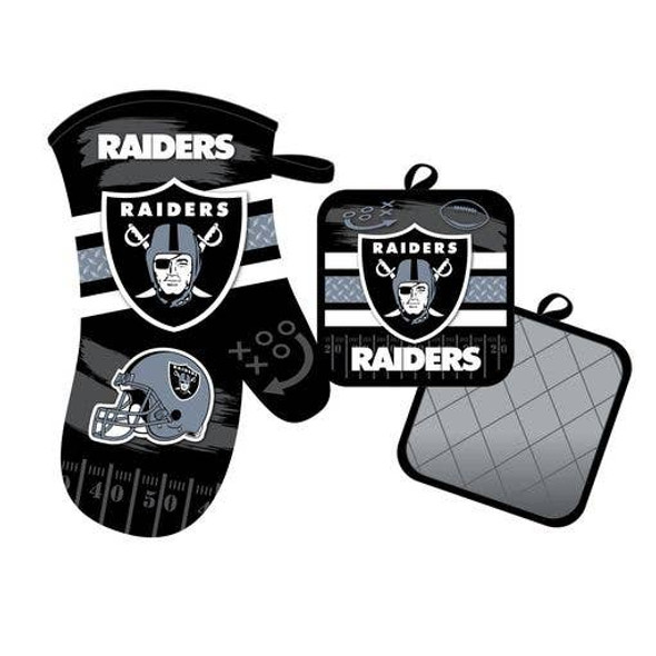 Las Vegas Raiders Oven Mitt and Pot Holder