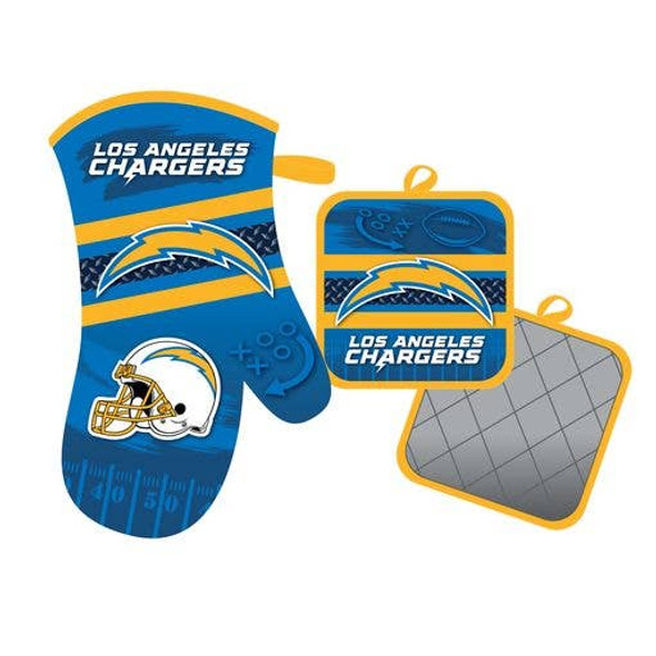 Los Angeles Chargers Oven Mitt and Pot Holder