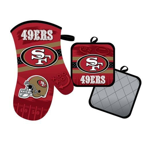San Francisco 49ers Oven Mitt and Pot Holder Kitchen Heat Resistant