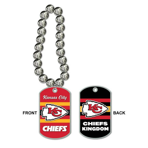 Kansas City Chiefs Jumbo Dog Tag Necklace