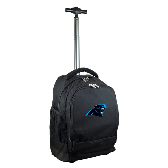 Carolina Panthers 19" Premium Wheeled Backpack - Black Carolina Panthers 19" Premium Wheeled Backpack - Black