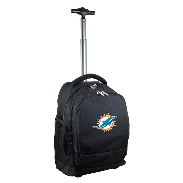 Miami Dolphins 19" Premium Wheeled Backpack - Black