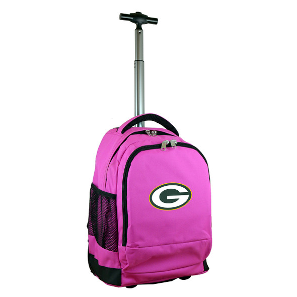 Green Bay Packers 19" Premium Wheeled Backpack - Pink