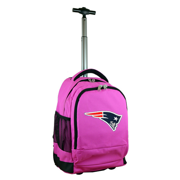 New England Patriots 19" Premium Wheeled Backpack - Pink