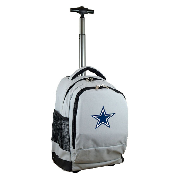 Dallas Cowboys 19" Premium Wheeled Backpack - Silver