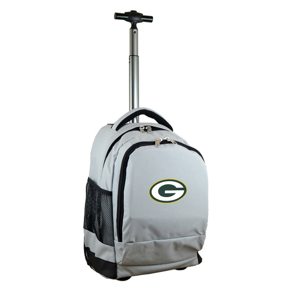 Green Bay Packers 19" Premium Wheeled Backpack - Silver