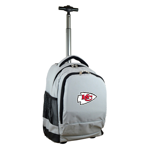 Kansas City Chiefs 19" Premium Wheeled Backpack - Silver Kansas City Chiefs 19" Premium Wheeled Backpack - Silver