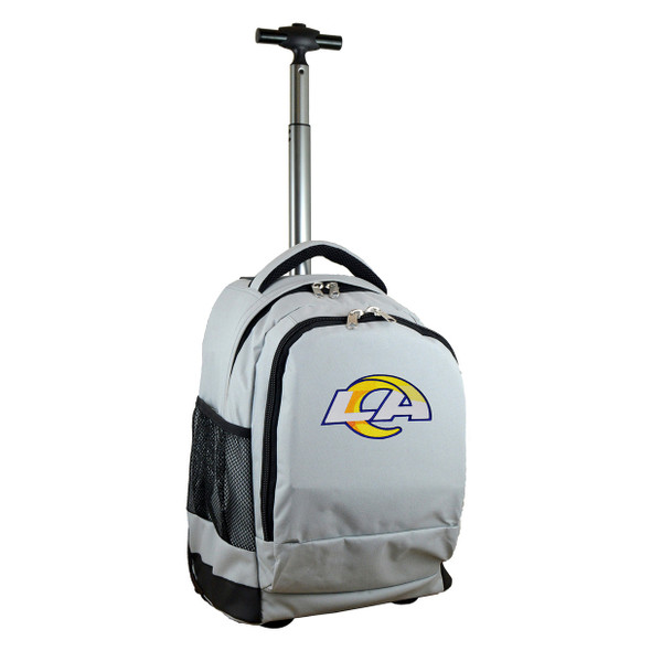 Los Angeles Rams 19" Premium Wheeled Backpack - Silver