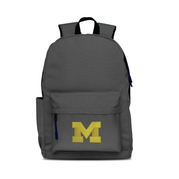 Michigan Wolverines Campus Laptop Backpack - Gray