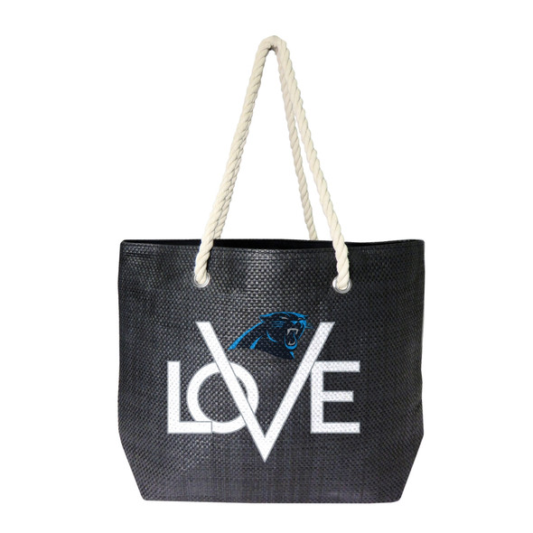 Carolina Panthers Love Tote Bag NFL Fan Tote Travel Shopping Bag