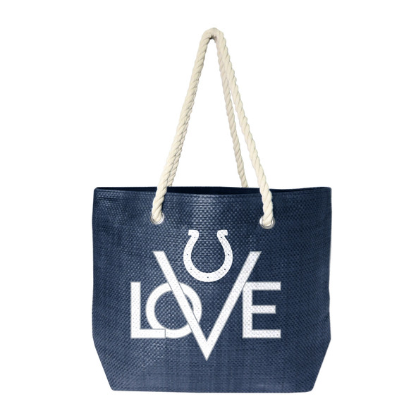 Indianapolis Colts Love Tote Bag NFL Fan Tote Travel Shopping Bag
