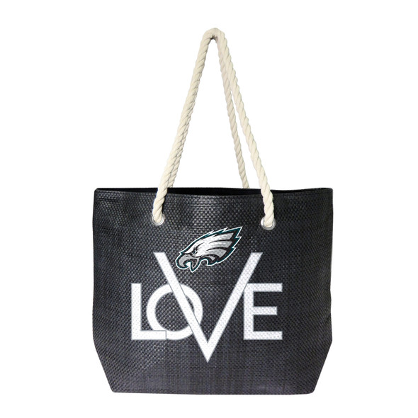 Philadelphia Eagles Love Tote Bag NFL Fan Tote Travel Shopping Bag