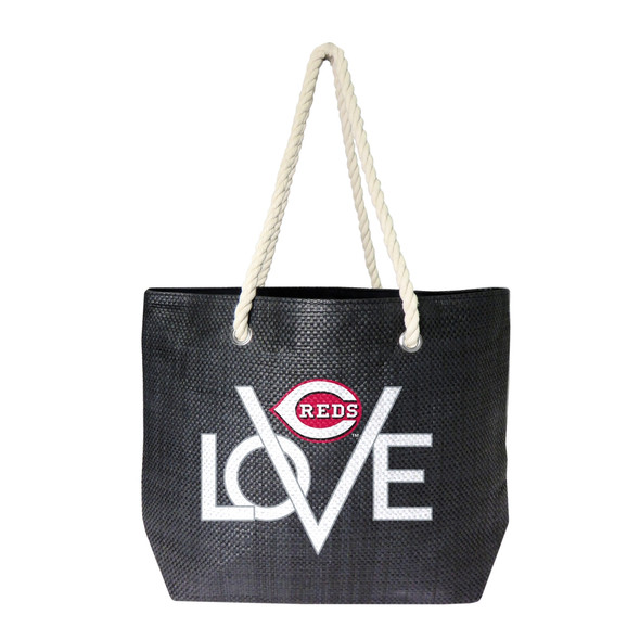 Cincinnati Reds Love Tote Bag MLB Fan Tote Travel Shopping Bag