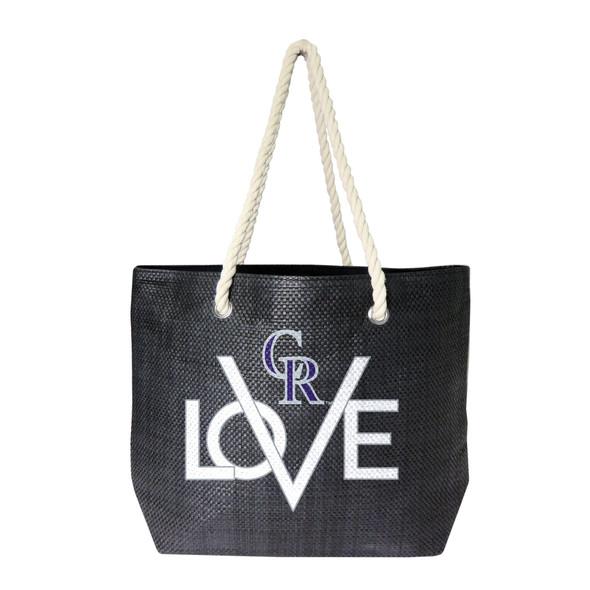 Colorado Rockies Love Tote Bag MLB Fan Tote Travel Shopping Bag