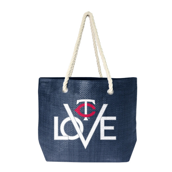 Minnesota Twins Love Tote Bag MLB Fan Tote Travel Shopping Bag