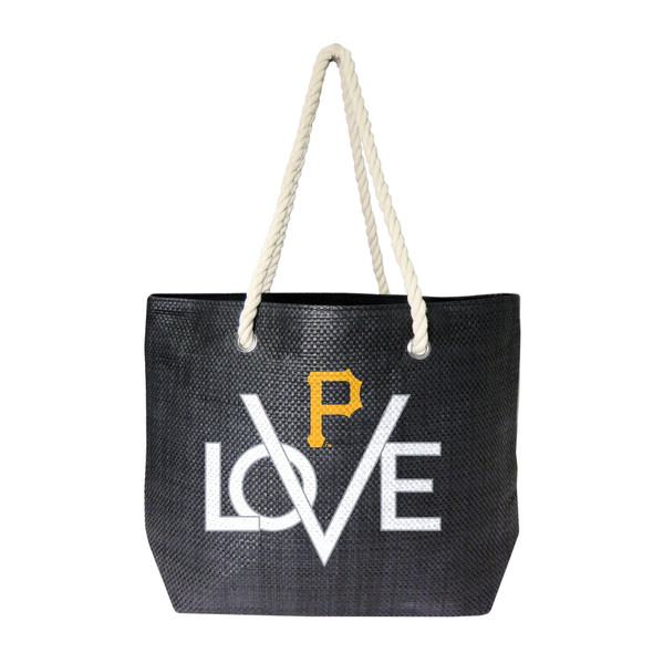 Pittsburgh Pirates Love Tote Bag MLB Fan Tote Travel Shopping Bag
