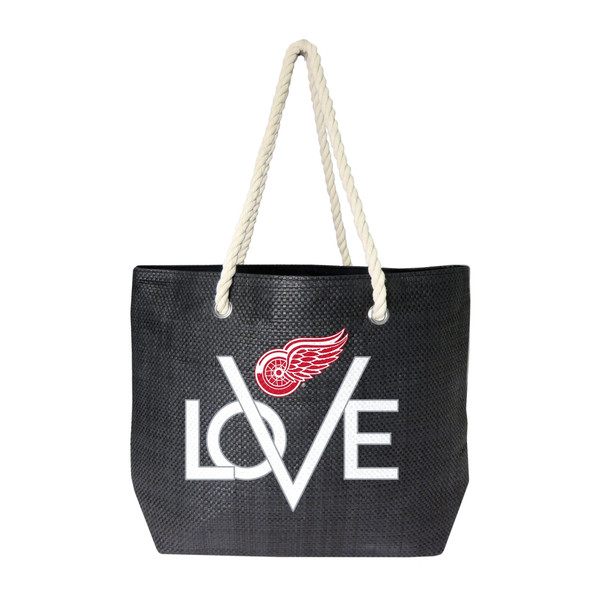 Detroit Red Wings Love Tote Bag NHL Fan Tote Travel Shopping Bag