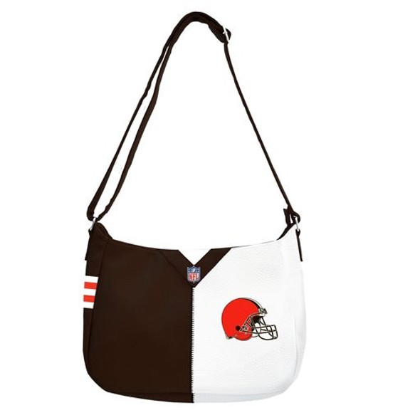 Cleveland Browns Pebble Split Hobo Bags