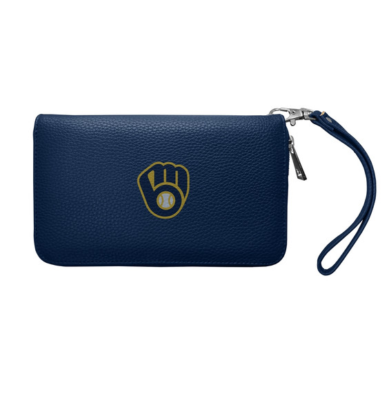 Milwaukee Brewers Pebble Organizer Zip Wallet