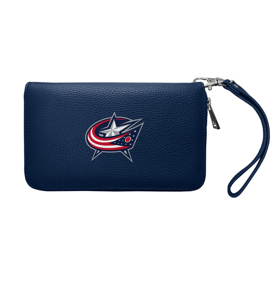 Columbus Blue Jackets Pebble Organizer Zip Wallet