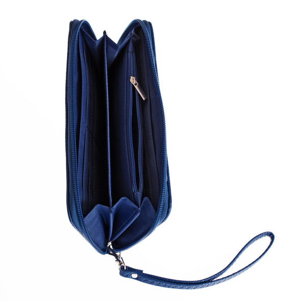 Columbus Blue Jackets Pebble Organizer Zip Wallet