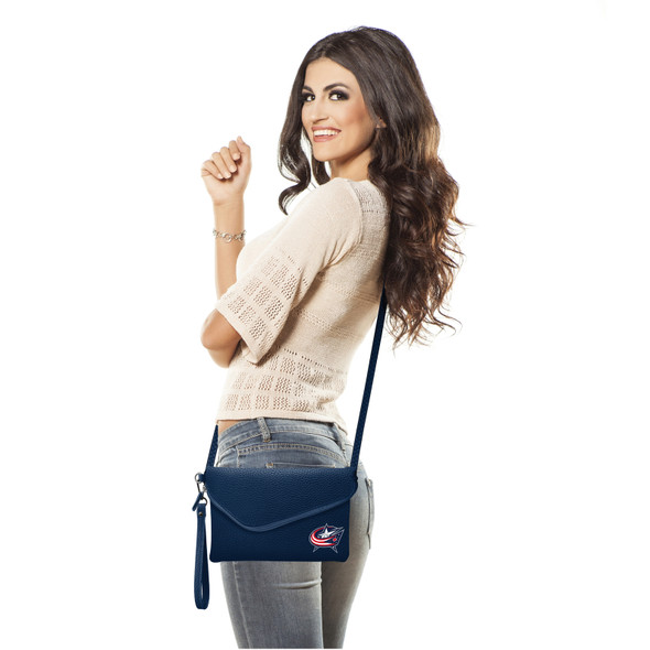 Columbus Blue Jackets Pebble Crossbody Purse