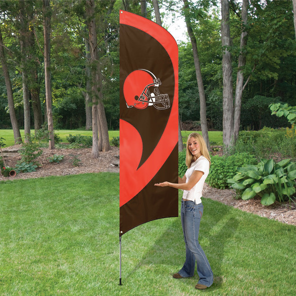 Cleveland Browns Tall Team Flag Kit