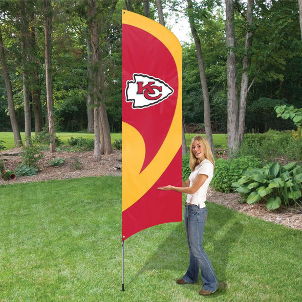 Kansas City Chiefs Tall Team Flag Kit