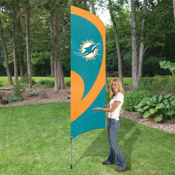 Miami Dolphins Tall Team Flag Kit